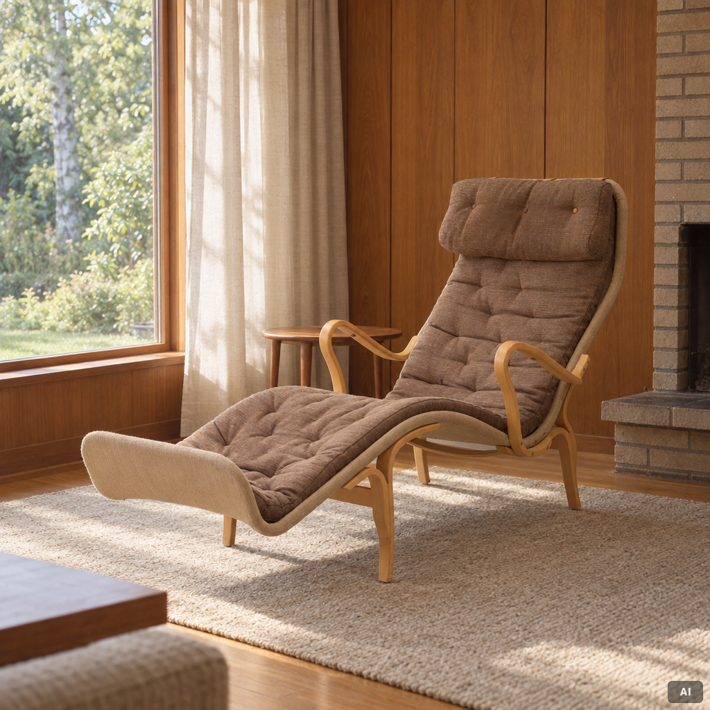 Bruno Mathsson, Lounge chair, "Pernilla", Dux, latter half of the 20th century.