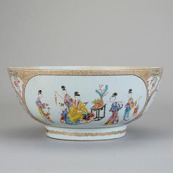 BÅLSKÅL, porslin, Qingdynastin, Qianlong (1736-95).