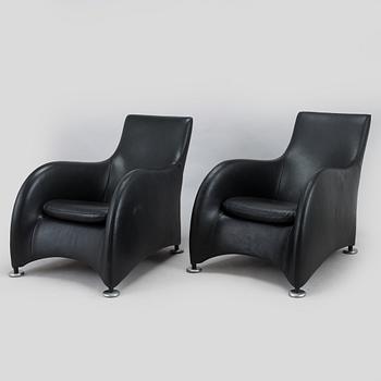Gerard van den Berg, a pair of 'Loge' armchairs, Montis, Netherlands, late 20th century.