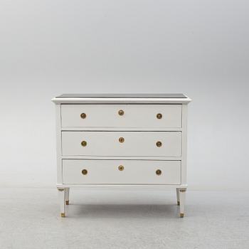 An end of the 19th century Gustavian style chest of drawers.