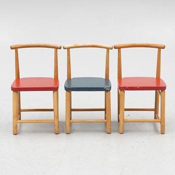 Children's furniture, 4 pieces, Hagafors Chair Factory, Nässjö, second half of the 20th century.