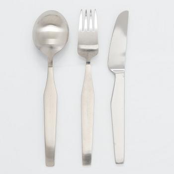 Bertel Gardberg, a 40-piece set of 'Finnlines' steel cutlery for Hackman. 1957-74.