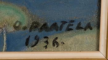 OSKARI PAATELA, öljy levylle, signeerattu ja päivätty 1936.
