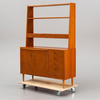 A taek veneered bookcase, 1950's/60's.