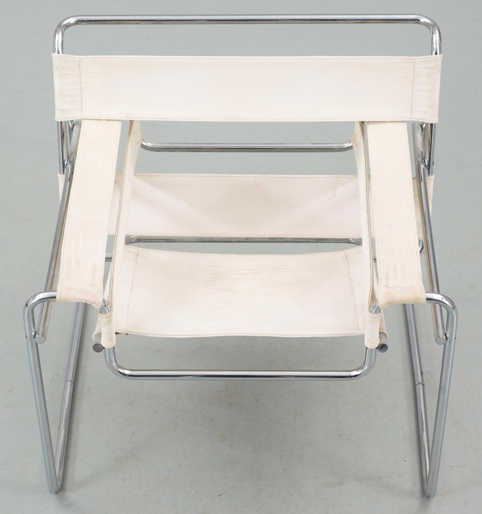 KARMSTOL, kopia efter "Wassily"/"B3", Marcel Breuer, modellen ursprungligen formgiven 1925.