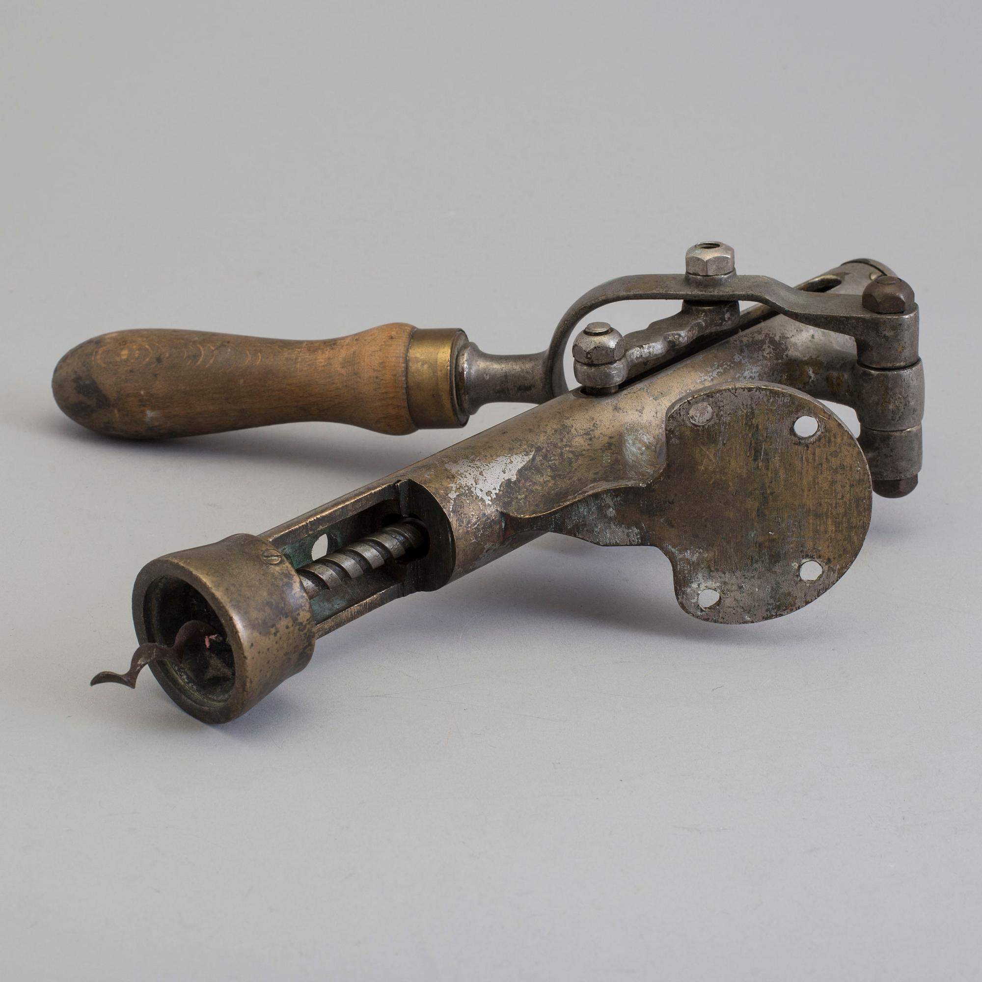A circa 1900 wine bottle opener.