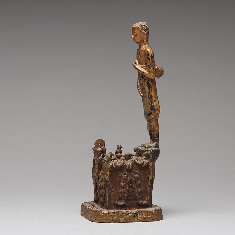 A gilt bronze buddha, Thailand, Ratanakosin. Late 18th Century /19th Century.