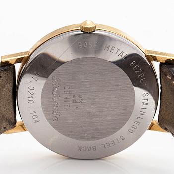 Zenith, Finlandia, wristwatch, 30 mm, spectrolite dial, gold/stainless steel, quartz.