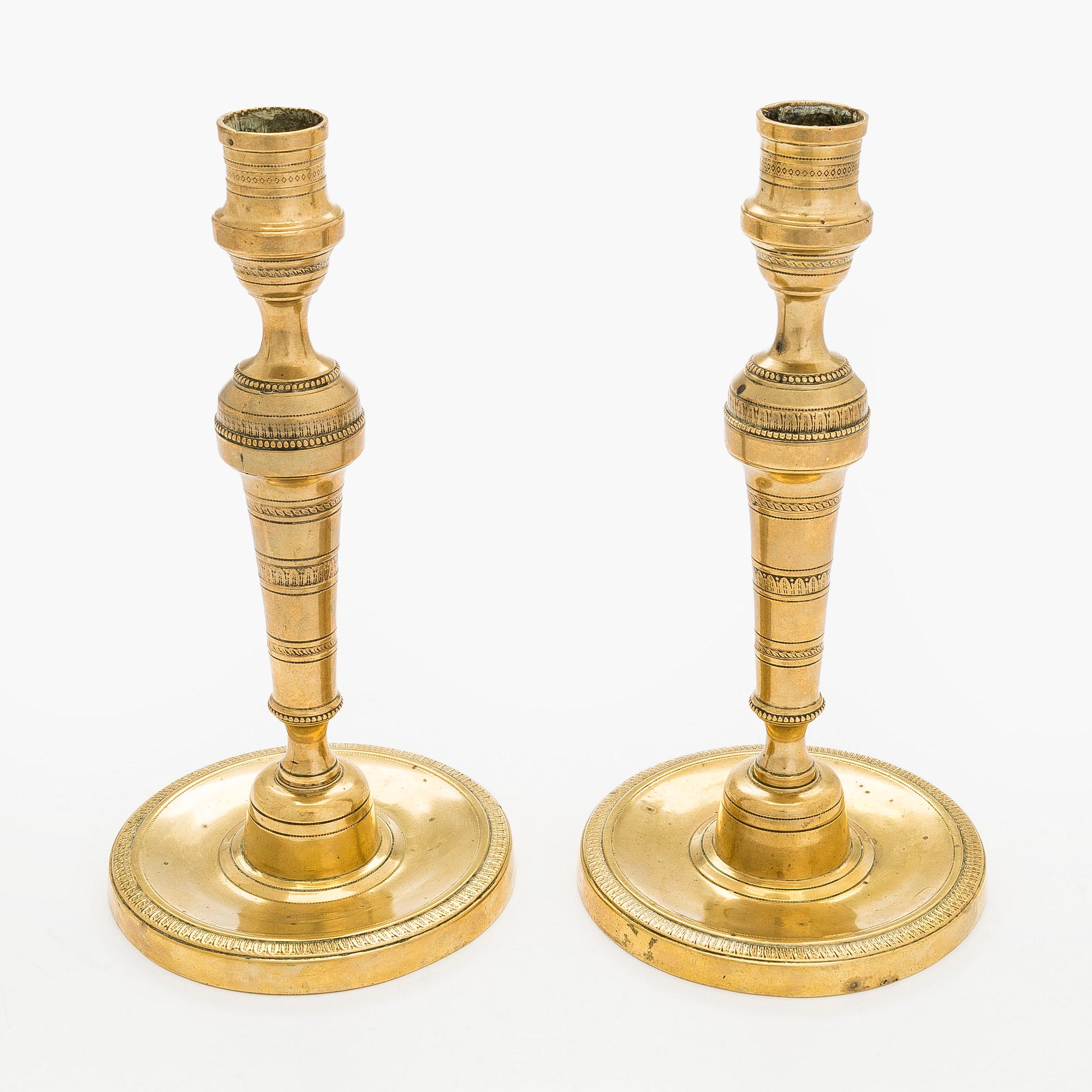 Ljusstakar,ett par Frankrike 1800-talets slut.