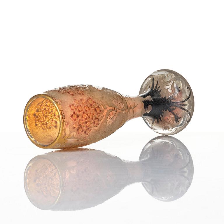 Daum Frères, an Art Nouveau cameo glass vase, Nancy, France.
