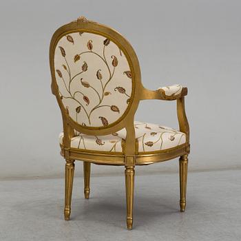 A second half of the 20th century Gustavian style armchair.