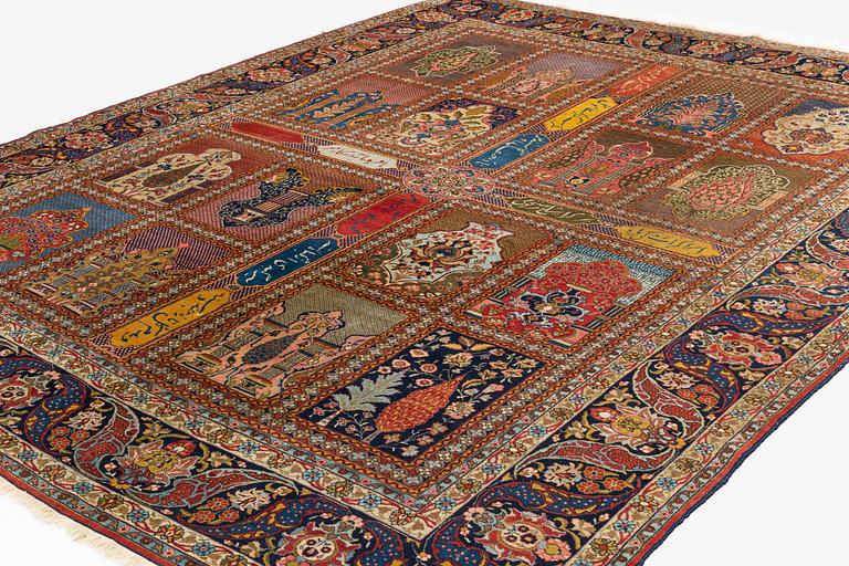 A carpet, semi-antique, Tabriz, signed Seylabi, ca 355 x 278 cm.