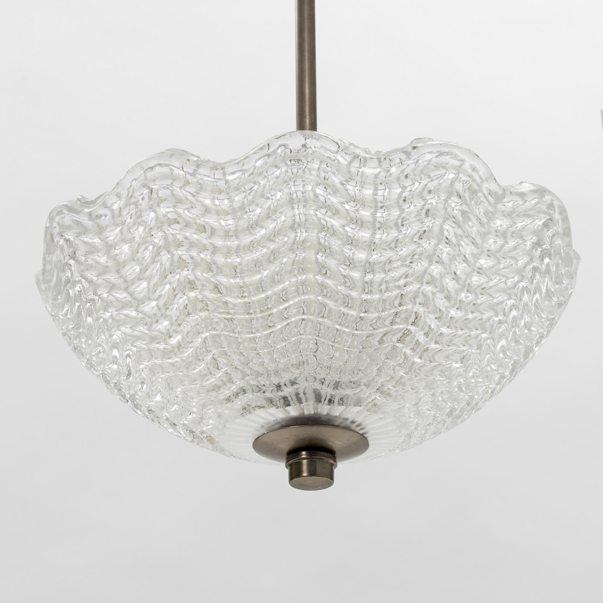 Taklampa, Orrefors, 1930/40-tal.