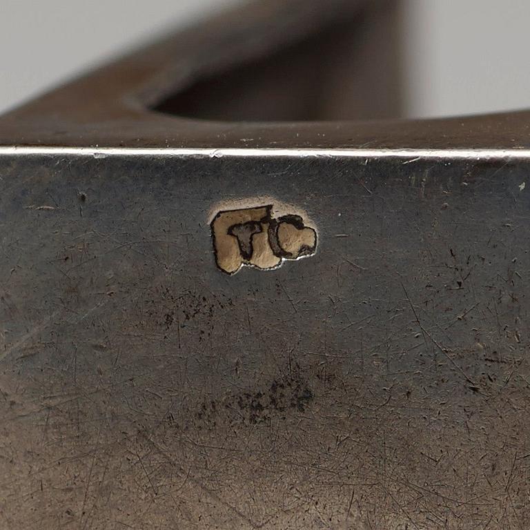 CIGARRASK, SALTKAR samt TÄNDSTICKSHÅLLARE, exportsilver. Bla Chen Hua, 1900-talets början.