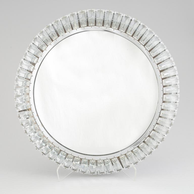 TAKLAMPA med spegel, 1900-talets andra hälft. Höjd ca 10 cm.