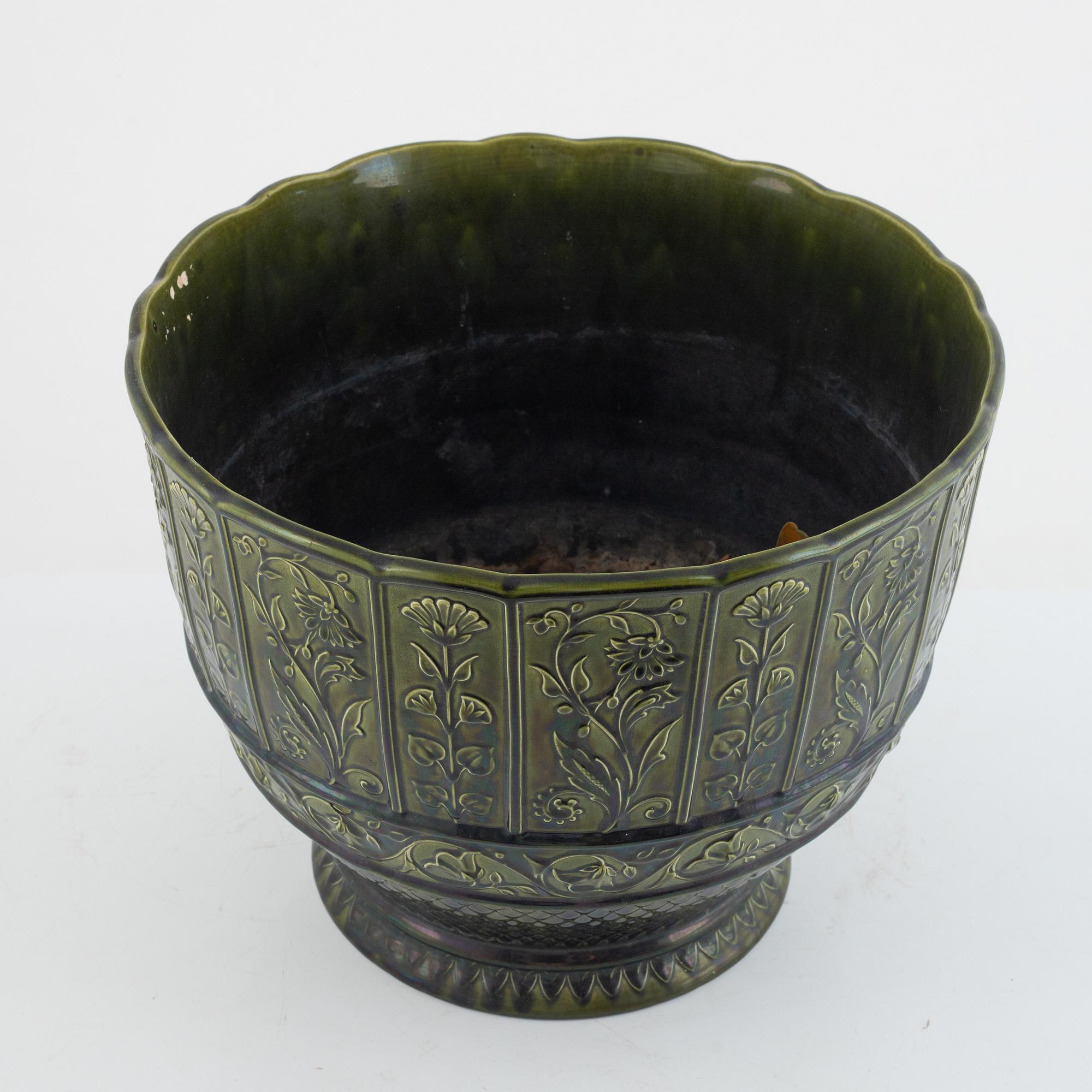 Flintware pots, 4 pcs, Rörstrand and Gustavsberg, early 20th century.