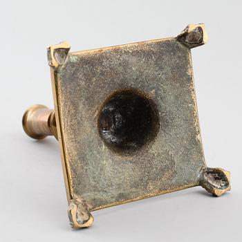 LJUSSTAKE, mässing, barock, 1600-tal.