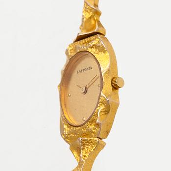 Björn Weckström, a 14K gold 'Pola Negri' wristwatch. Lapponia 2005.
