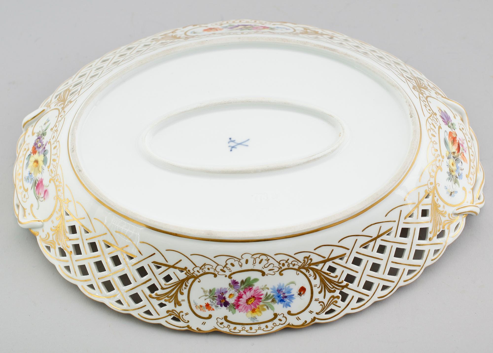 SKÅL, porslin, Meissen, 1900-talets mitt.