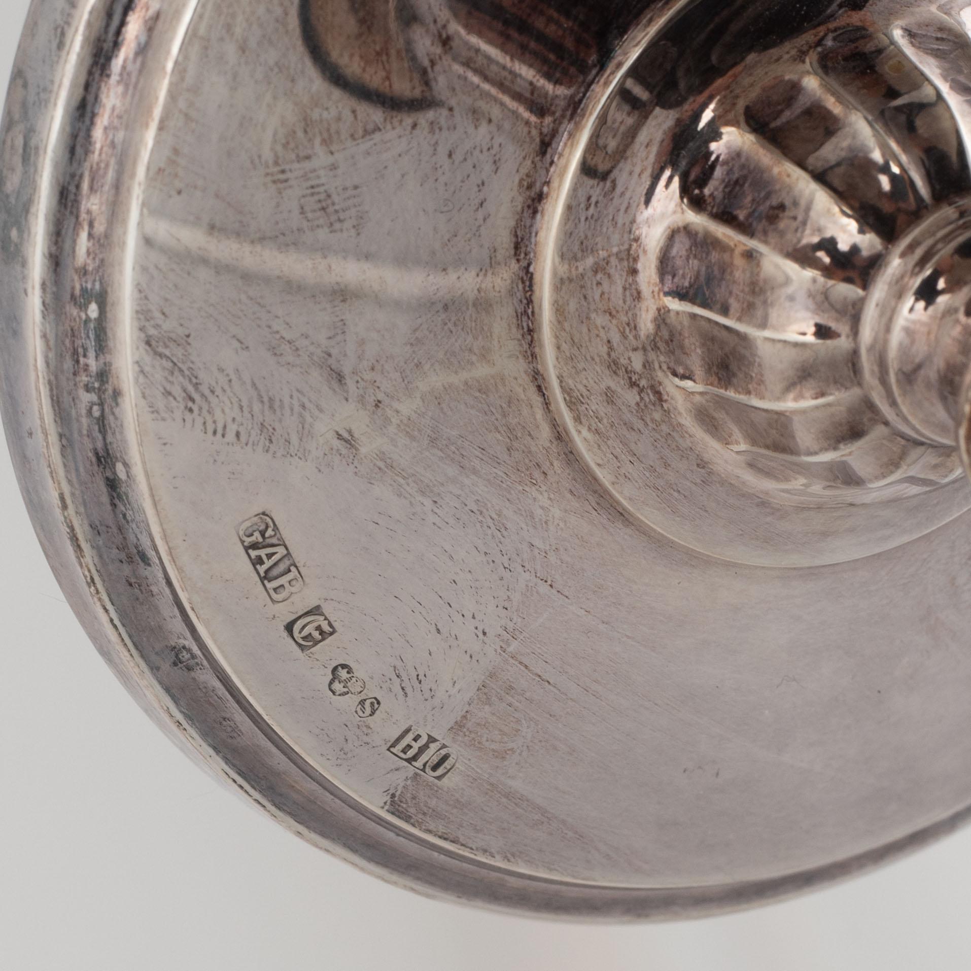 Ljusstakar, 4 st, silver, bl.a. GAB Eskilstuna, 1976.