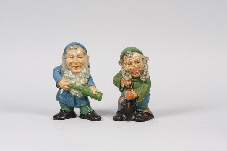 FIGURINER, 8 st, lergods. Snövit och de sju dvärgarna.