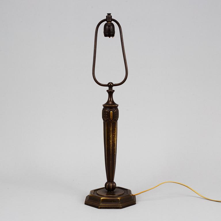 BORDSLAMPA, brons, art déco, 1900-talets första hälft.