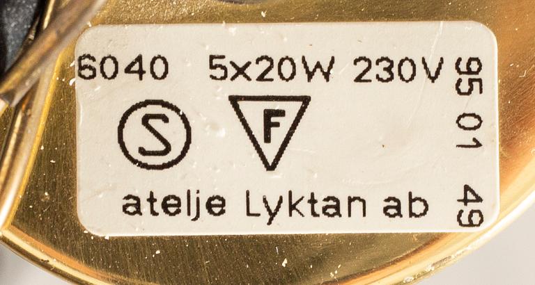 HANS BERGSTRÖM, taklampa "Kronan", Ateljé Lyktan,1990-tal.
