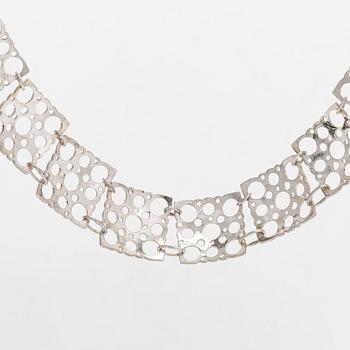Liisa Vitali, halsband "Pitsi", sterlingsilver, Westerback, Helsingfors 1971.