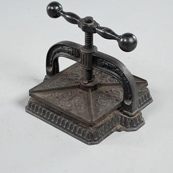 VÄXTPRESS, gjutjärn, omkring 1900.