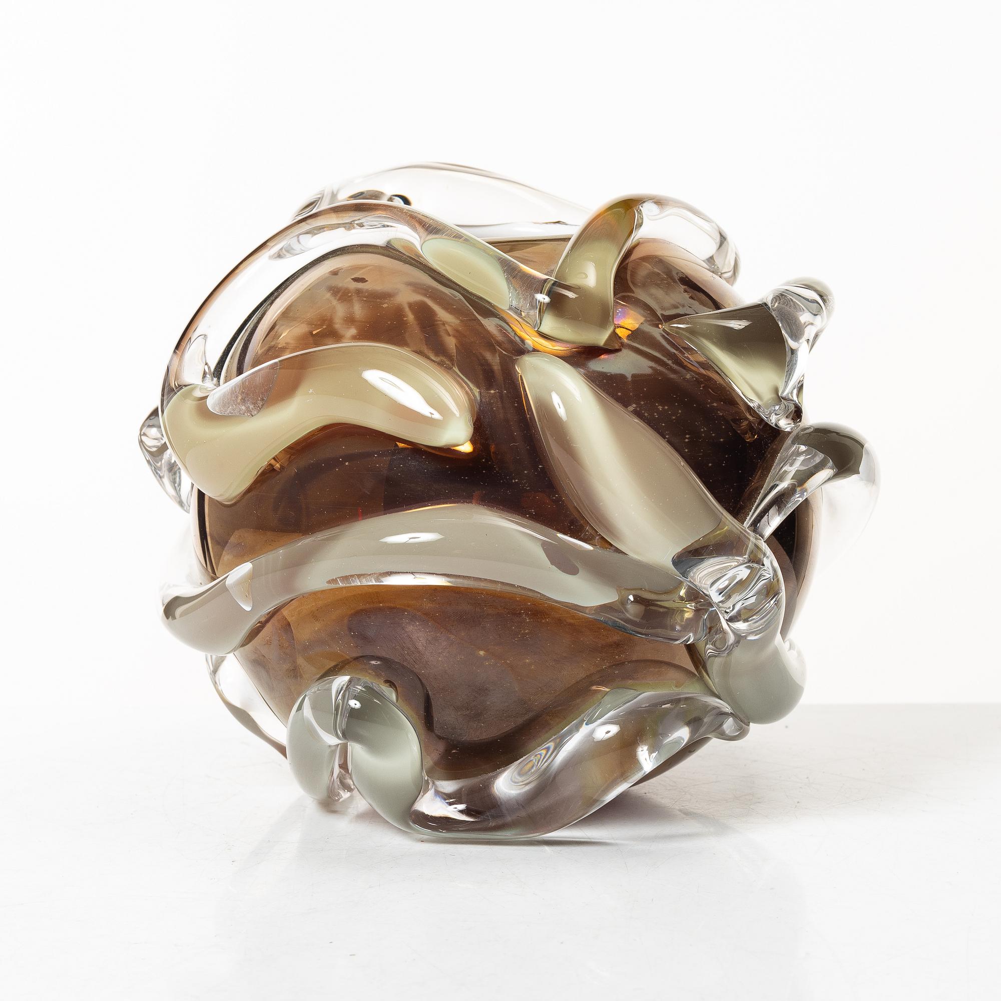 Gunvor Larsson, a unique glass vase, Sweden, signed, 2008.