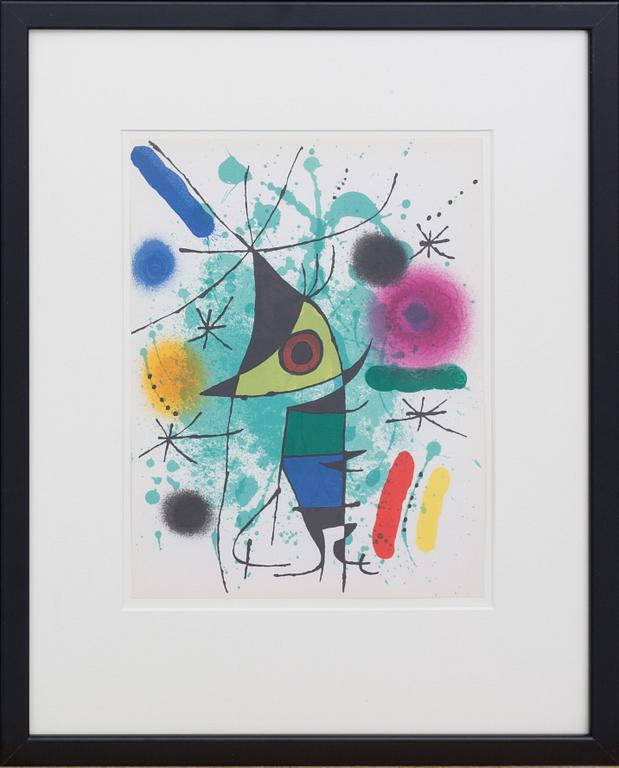 JOAN MIRÓ, färglitografi,  original  ur Miró Lithographe I.
