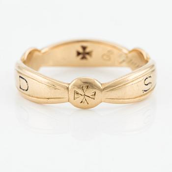 Freemason ring, 18K gold.