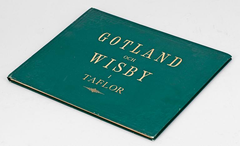 BOKALBUM, "Gotland och Wisby i taflor" av Per Arvid Säve, Stockholm möjligen 1858.