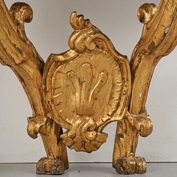 Konsolbord, troligen Danmark, 1700-talets andra hälft, Rokoko.