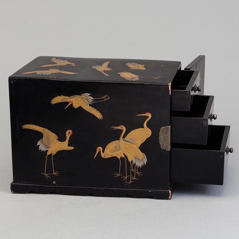 Two Japanese lacquered wooden boxes, Meiji (1868-1912).