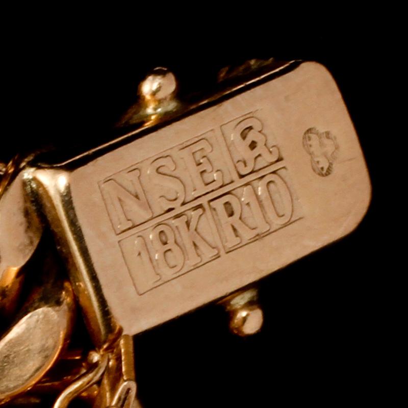 ARMLÄNK, 18k guld, N S E Guldvaru Aktiebolag, Köping, 1991. Vikt 63 g.