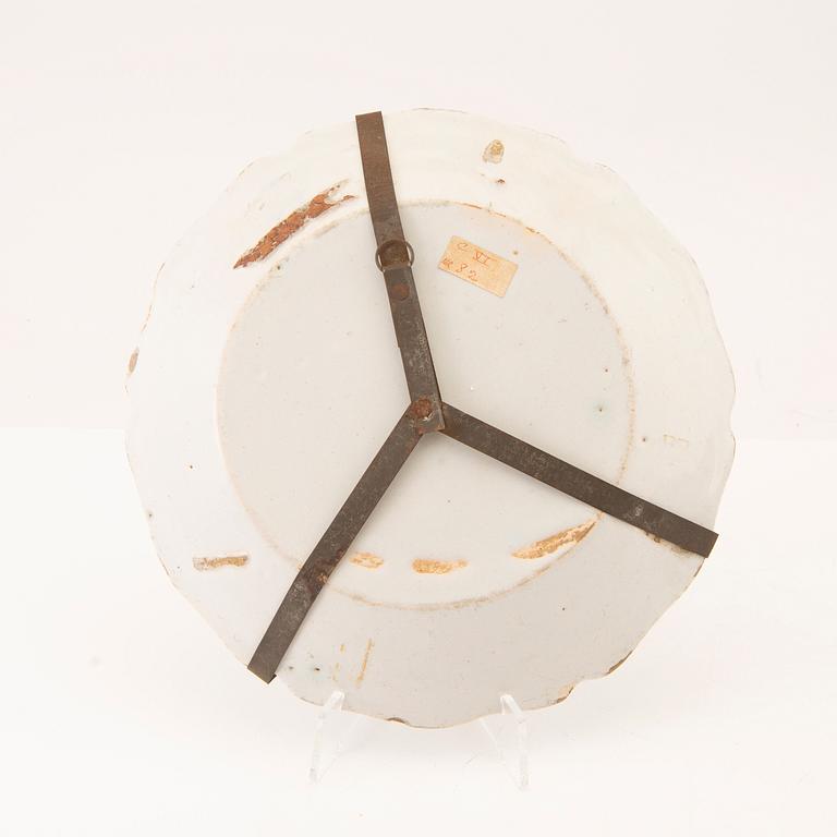 Tallrikar 6 st Holland/Frankrike 1700-talets mitt fajans.