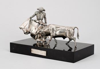 FIGURGRUPP, silver, trol Spanien, 1900-talets andra hälft.