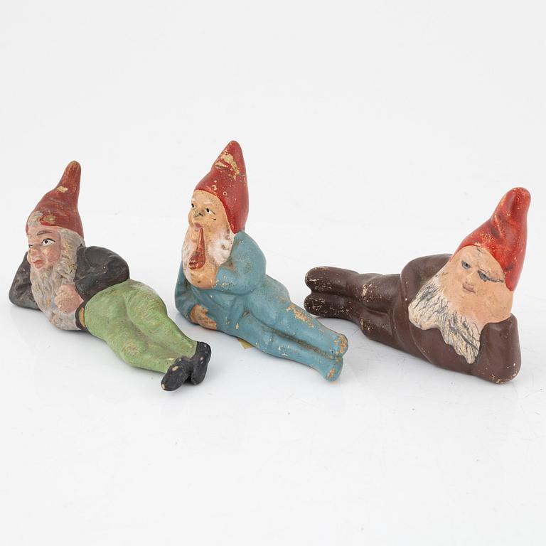 A group of fifteen gnomes, first half of the 20th Century.