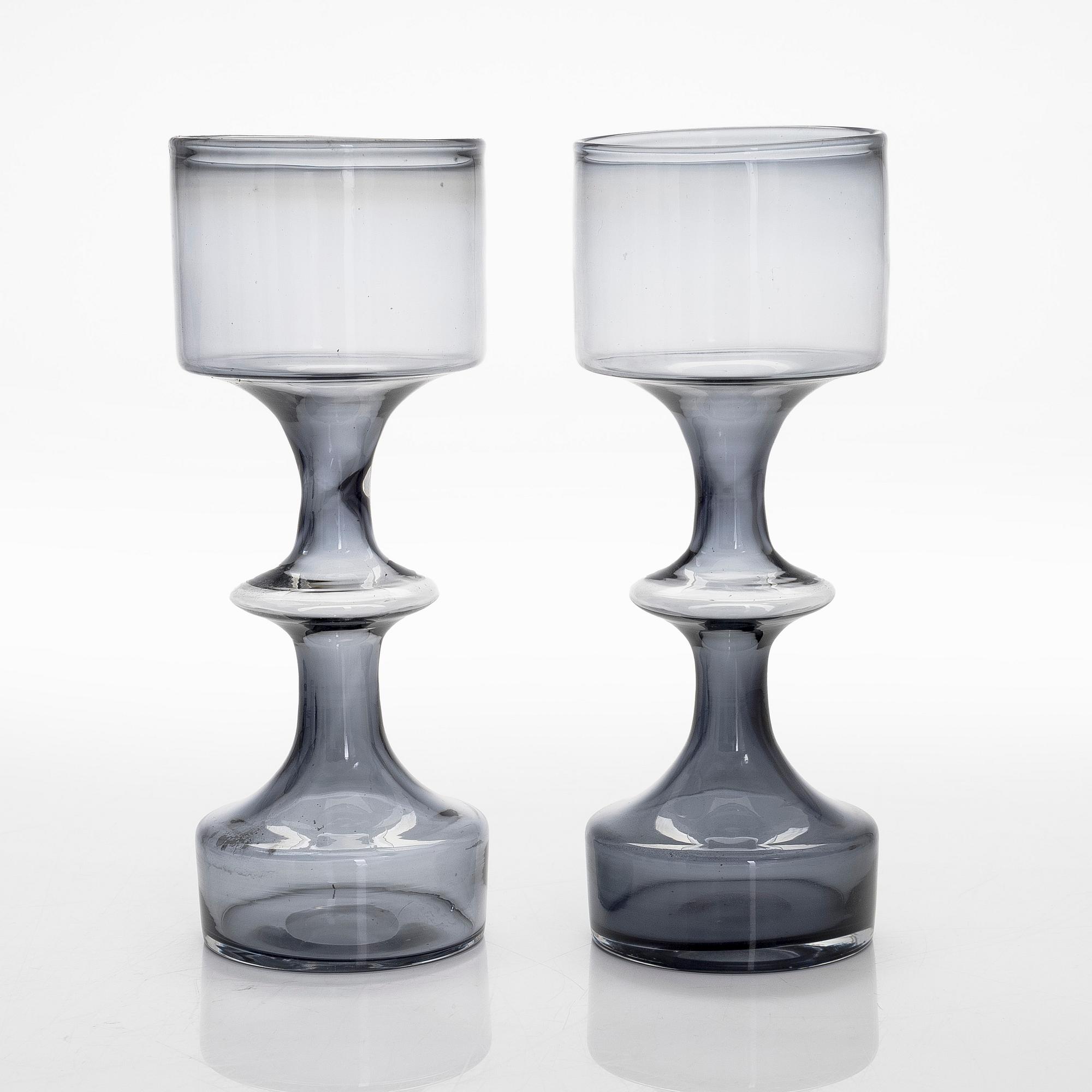 Kaj Franck, a set of seven wine glasses "Hyrrä", KF245, signed K. Franck Nuutajärvi Notsjö -58.