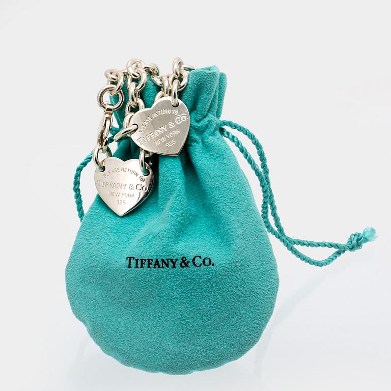 Tiffany & Co, halsband och armband, sterling silver, "Return to Tiffany & Co", original dustbag.