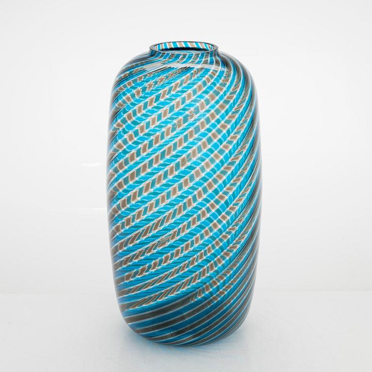 Paolo Venini, a 'Canne Retorte' vase signed Venini -99, Murano, Italy.