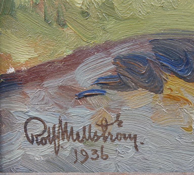 MELLSTRÖM, ROLF. Olja på pannå, sign o dat 1936.