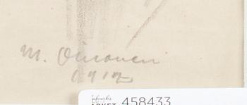 MIKKO OINONEN, teckning, signerad och daterad 1912.