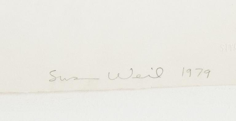 Susan Weil, collage, signed and dated 1979.