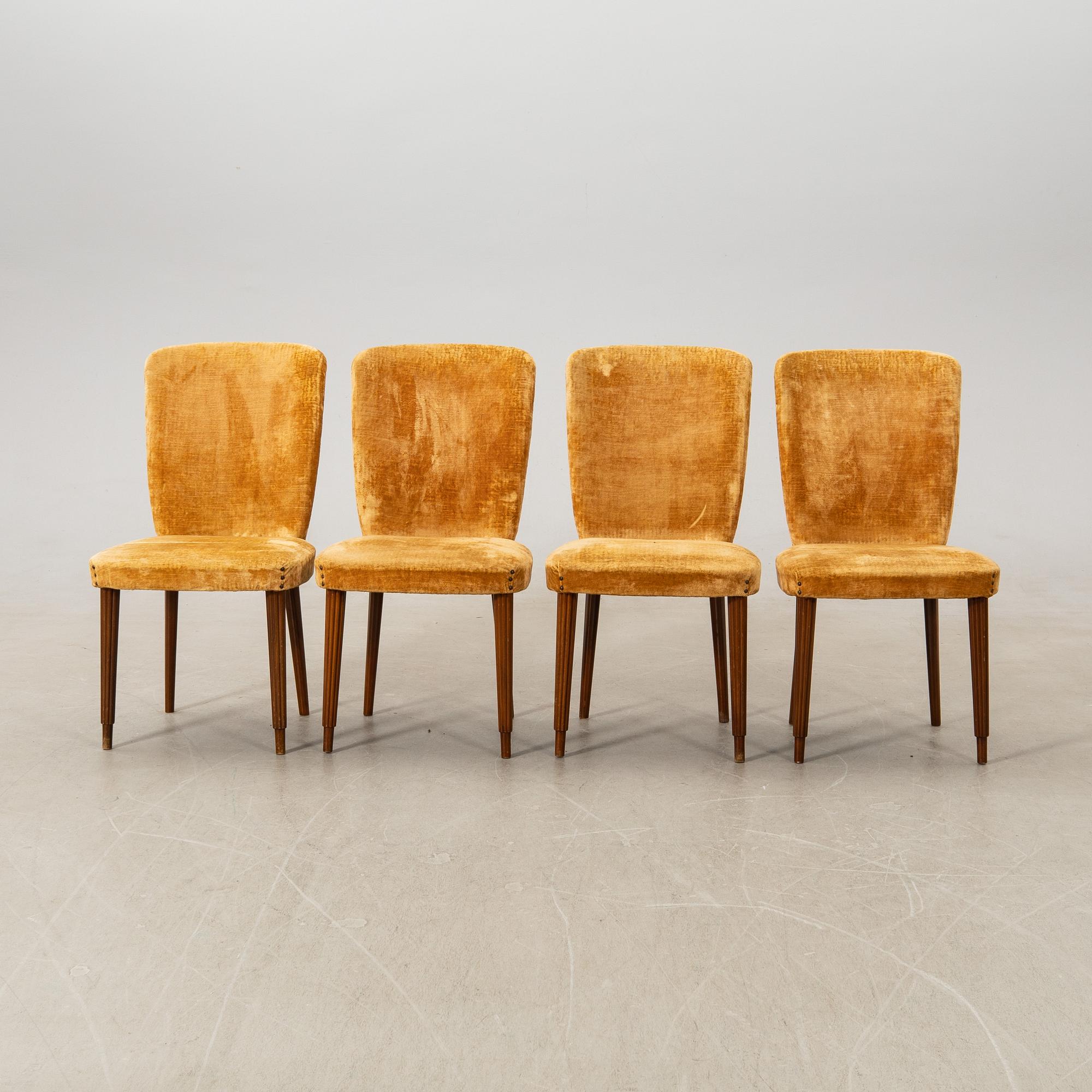 Stolar 4 st Swedish Modern 1940-50-tal.