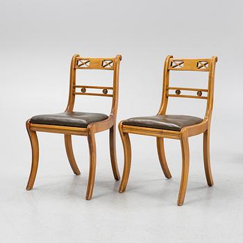 A set of six English mahogany chairs, 20th Century.