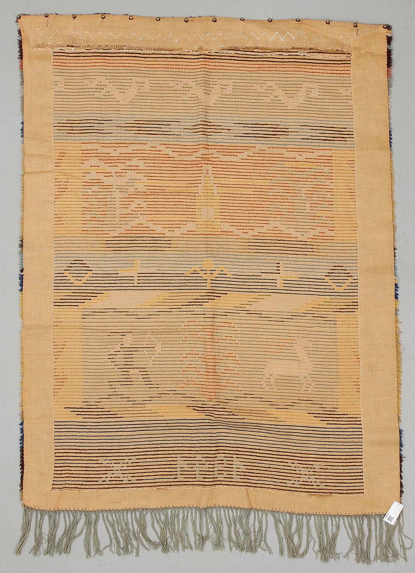 A Finnish long pile rug. Circa 196x148 cm.