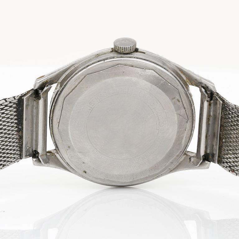 ARMBANDSUR, rostfri stål, Longines 'Automatic', omkring 1900-talets mitt.
