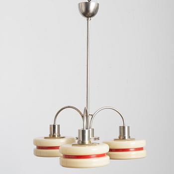 Harald Notini, a model "10277" ceiling lamp, Arvid Böhlmarks Lampfabrik, Stockholm, 1930s.